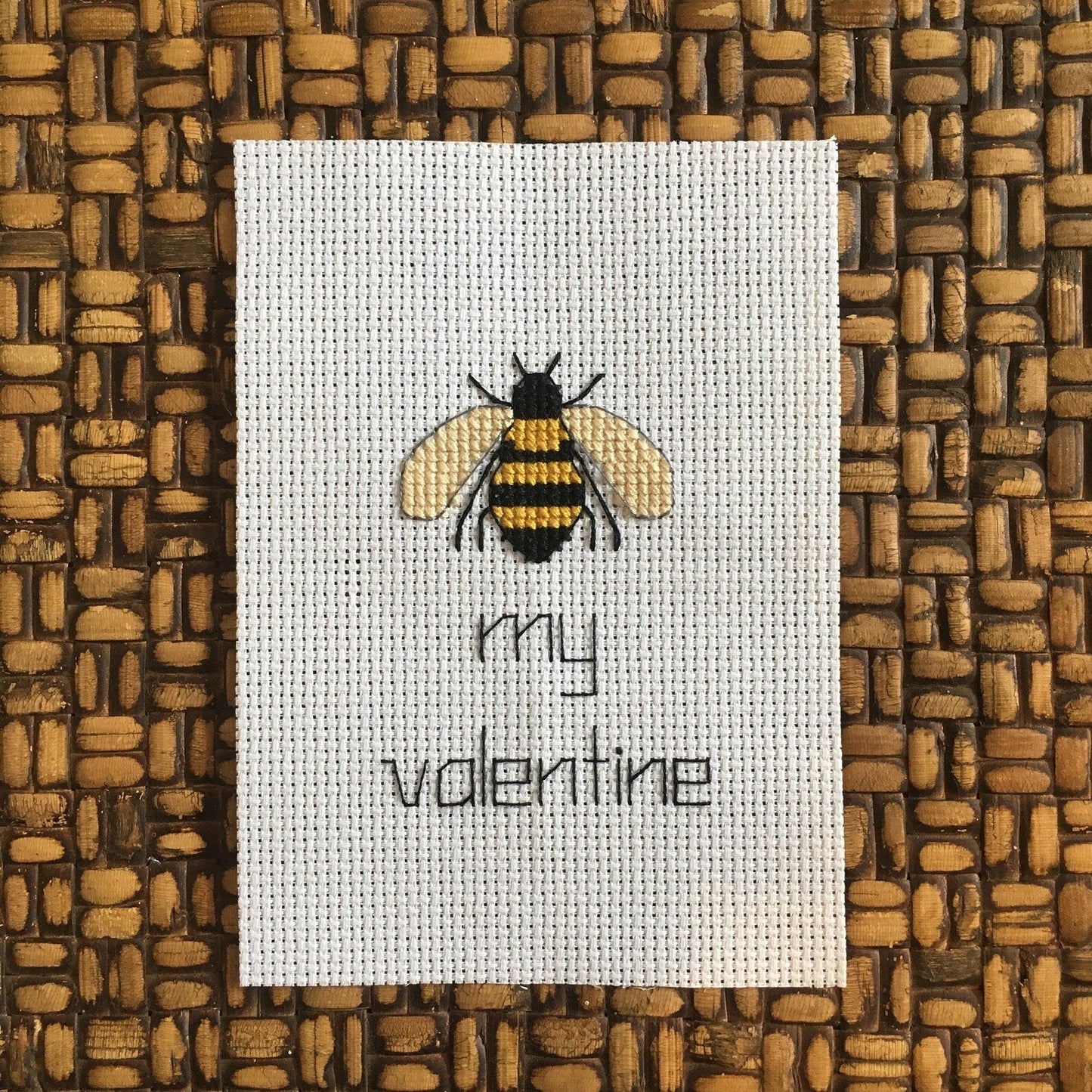 Bee My Valentine PDF Cross Stitch Pattern